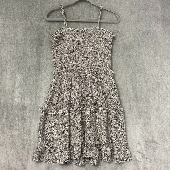 Sienna Sky Women Dress Medium Black Ditsy 90s Y2k Day-Date Picnic Sundress - Picture 5 of 16